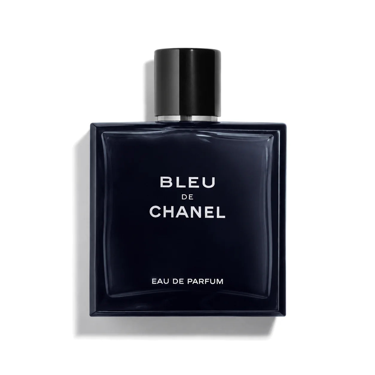 Bleu de Chanel Eau de Parfum 100 ml front bottle on white background