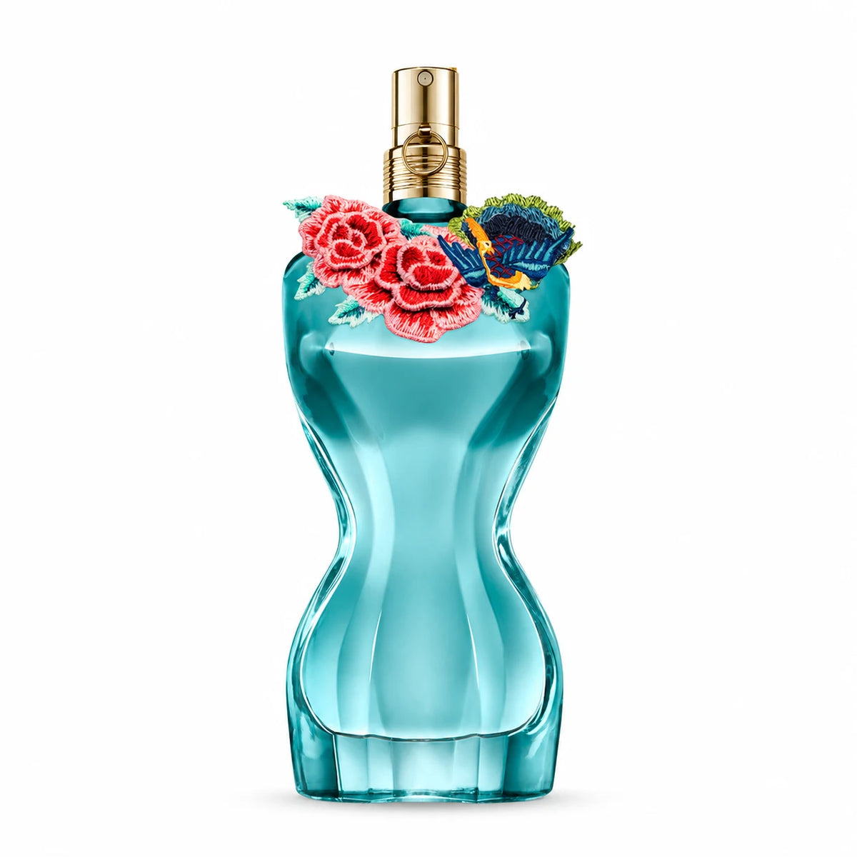 Jean Paul Gaultier La Belle Paradise Garden Eau de Parfum 100 ml bottle front view on white background