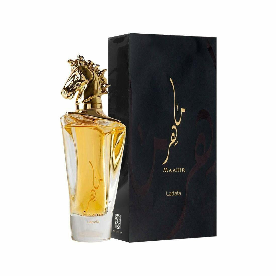 Lattafa Maahir Eau de Parfum Spray 3.4 oz / 100 mL