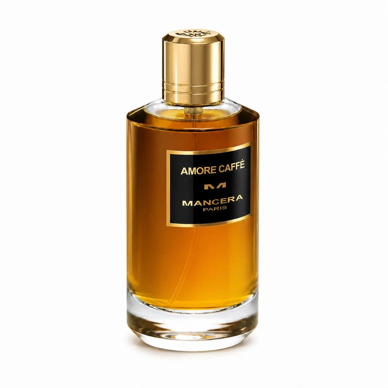 Mancera Amore Caffè Eau de Parfum 120 ml bottle left angle on white background