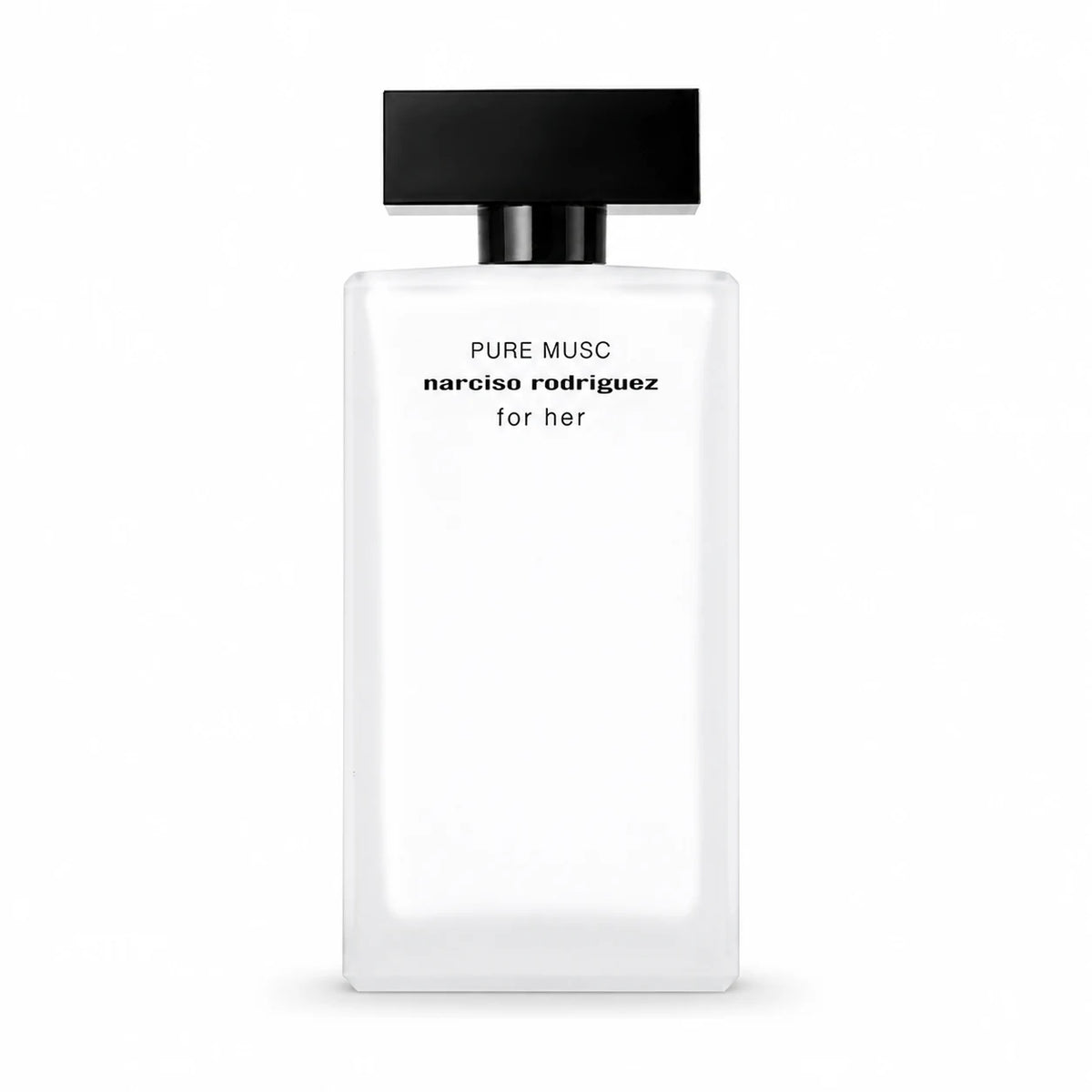 Narciso Rodriguez For Her Pure Musc Eau de Parfum 100 ml white bottle on white background