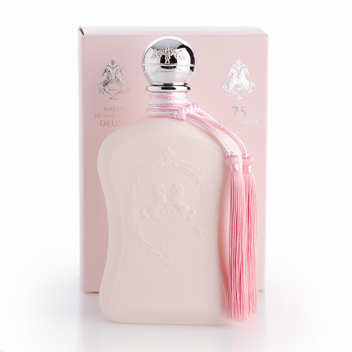 Parfums de Marly Delina Eau de Parfum 75 ml bottle with matching pink box