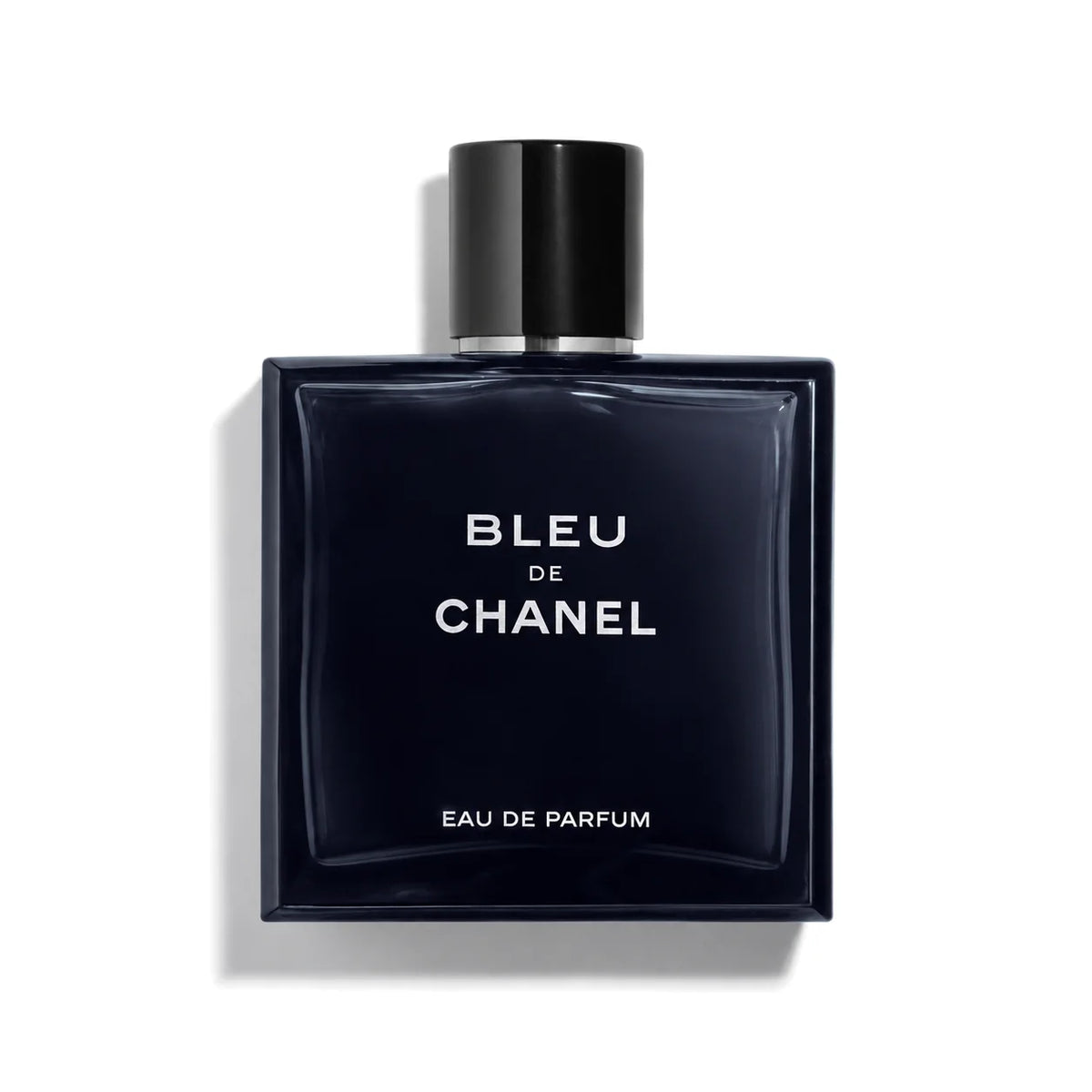 Bleu de Chanel Eau de Parfum 100 ml front bottle on white background