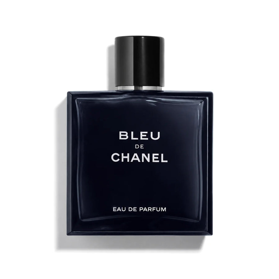 Bleu de Chanel Eau de Parfum 100 ml front bottle on white background