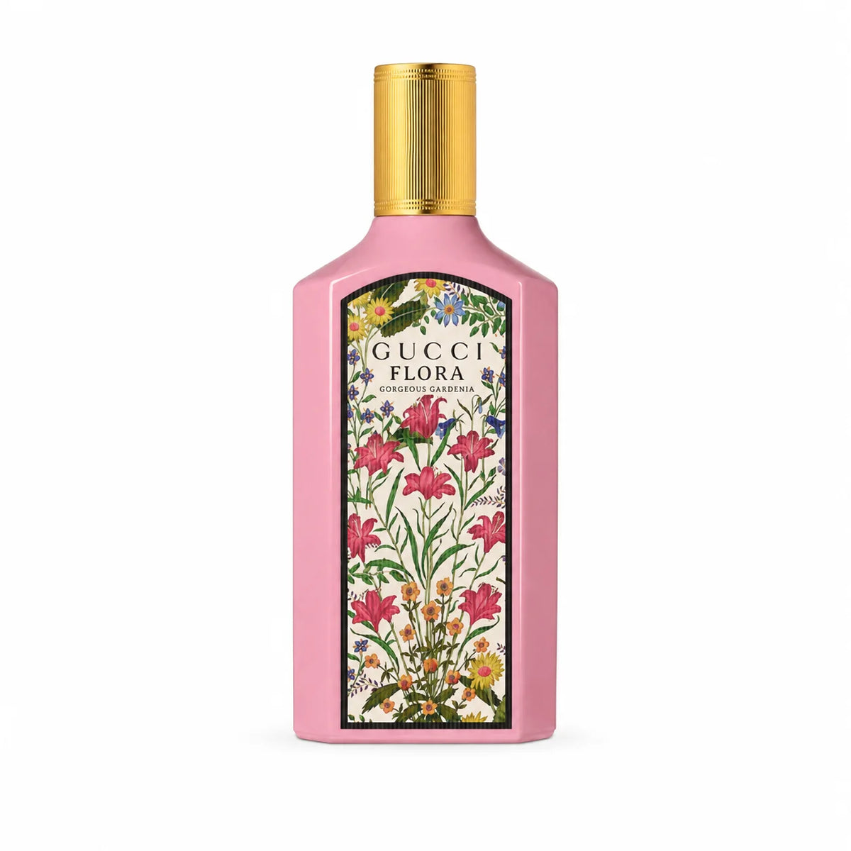 Gucci Flora Gorgeous Gardenia Eau de Parfum 100 ml bottle on white background