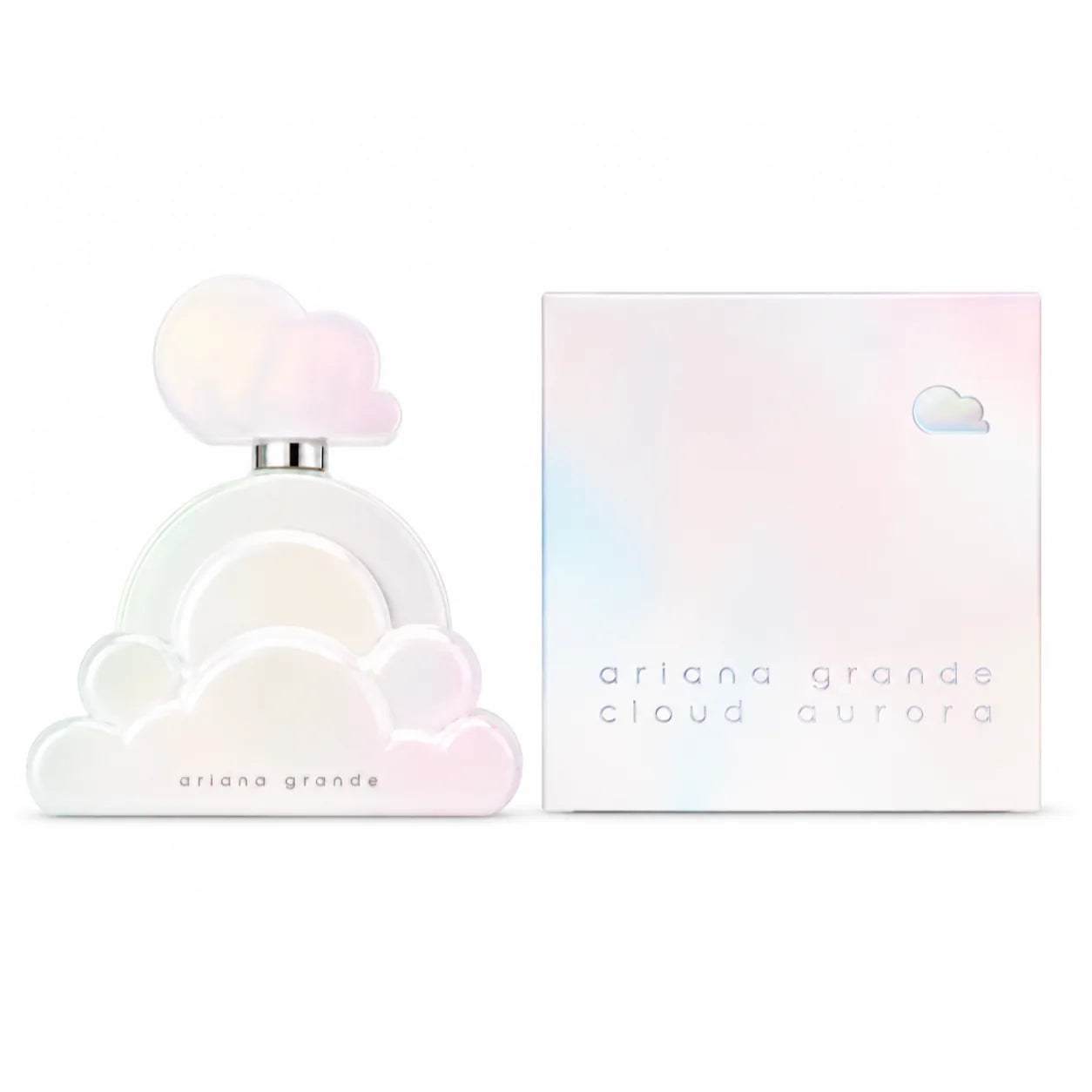 Ariana Grande Cloud Aurora Eau de Parfum 30 ml bottle with matching box on white background
