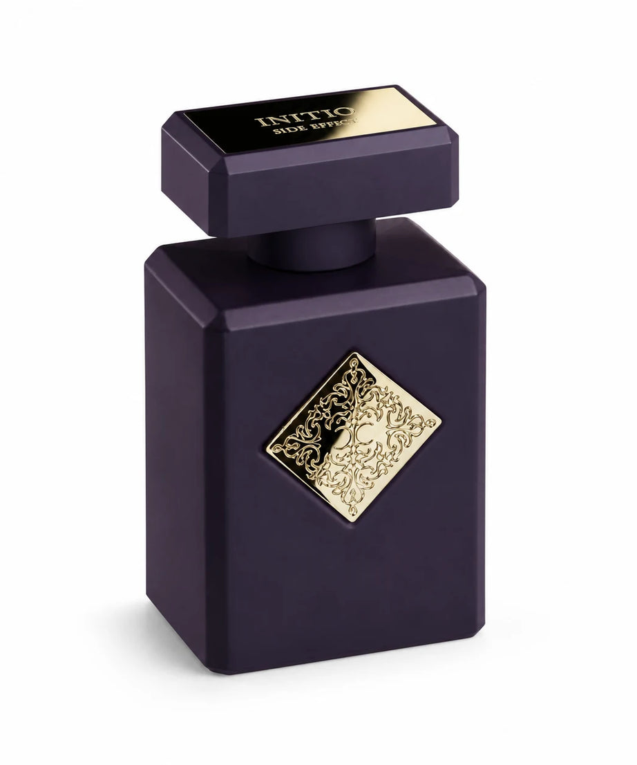 Initio Side Effect 90 ml bottle left angle on white background