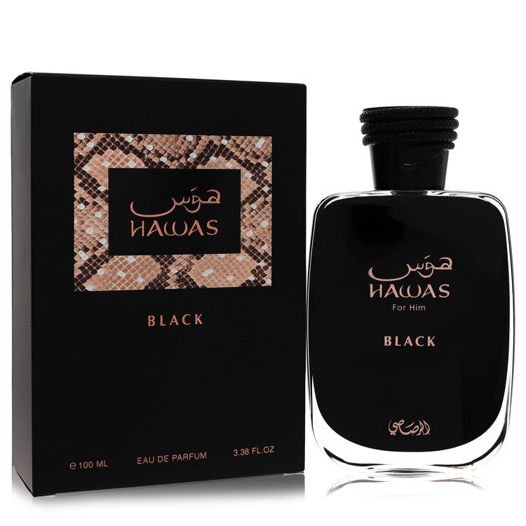 Rasasi Hawas Black Eau de Parfum Spray 3.3 oz / 100 mL for Men