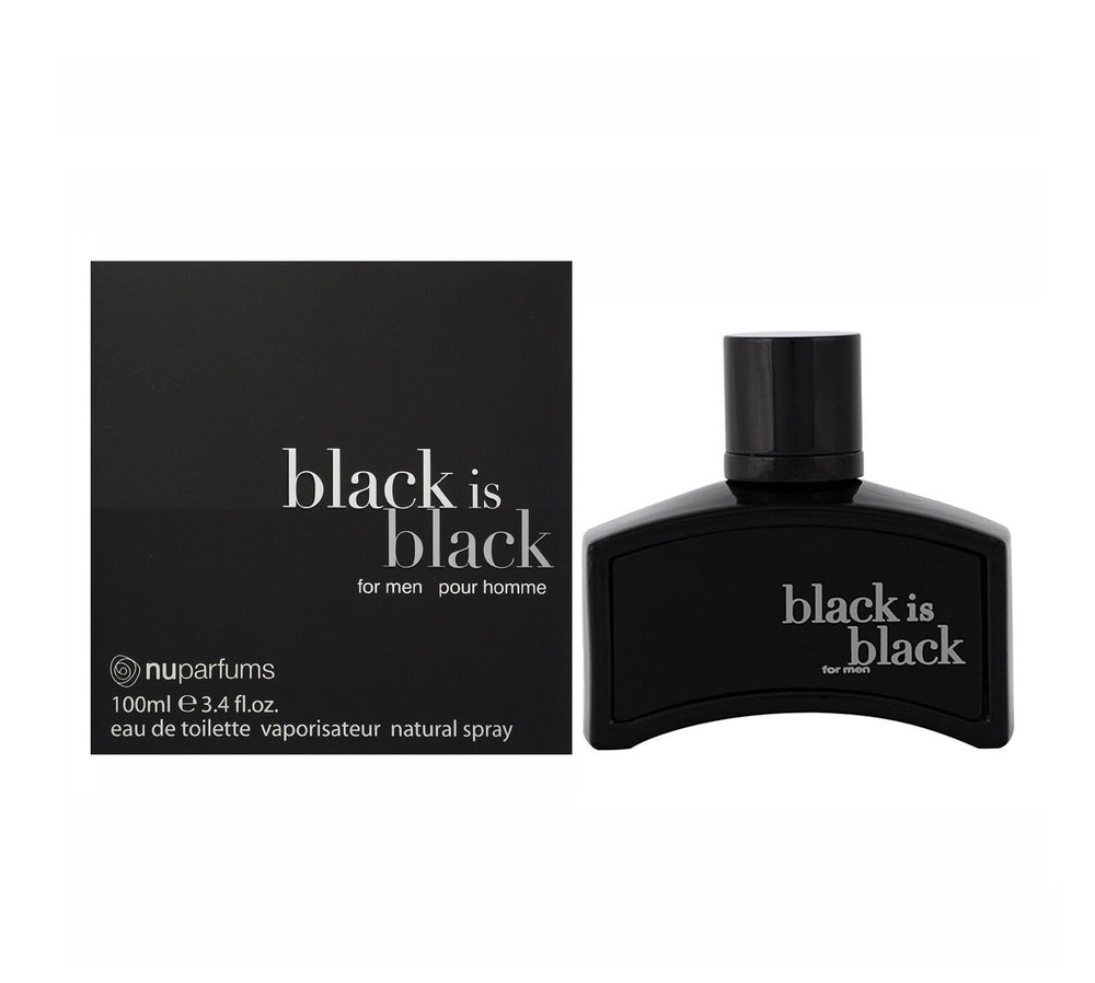 Nu Parfums Black Is Black Eau de Toilette Spray 3.4 oz for Men