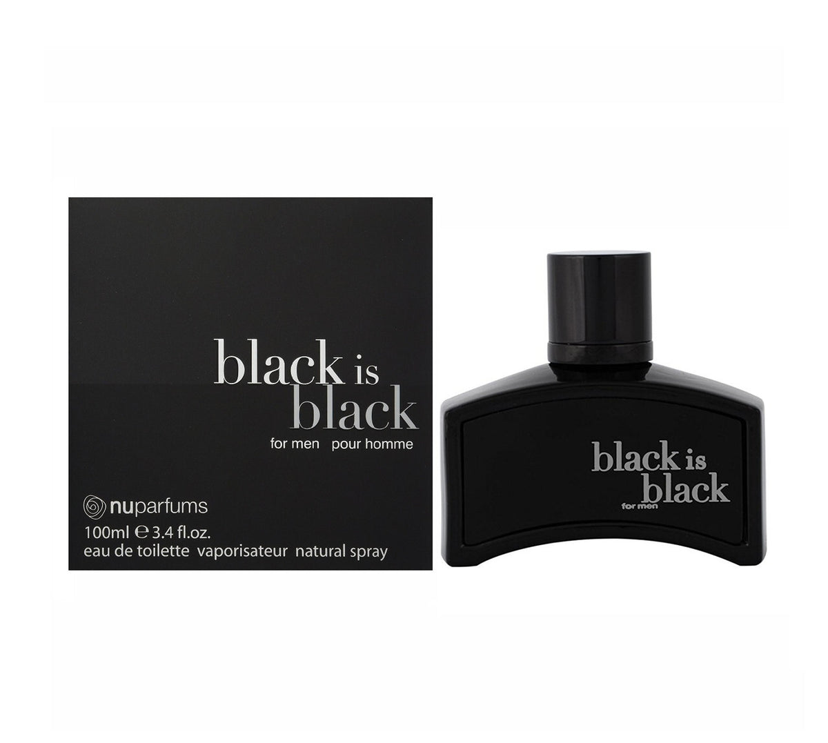 Nu Parfums Black Is Black Eau de Toilette Spray 3.4 oz for Men