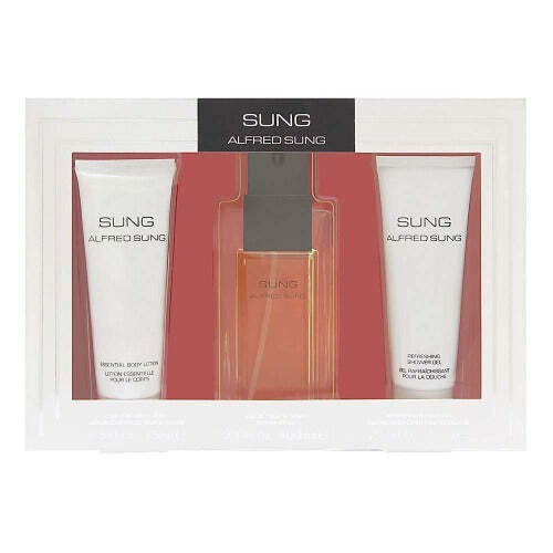 Alfred Sung 3-Piece Gift Set for Women with Eau de Toilette, Lotion and Shower Gel
