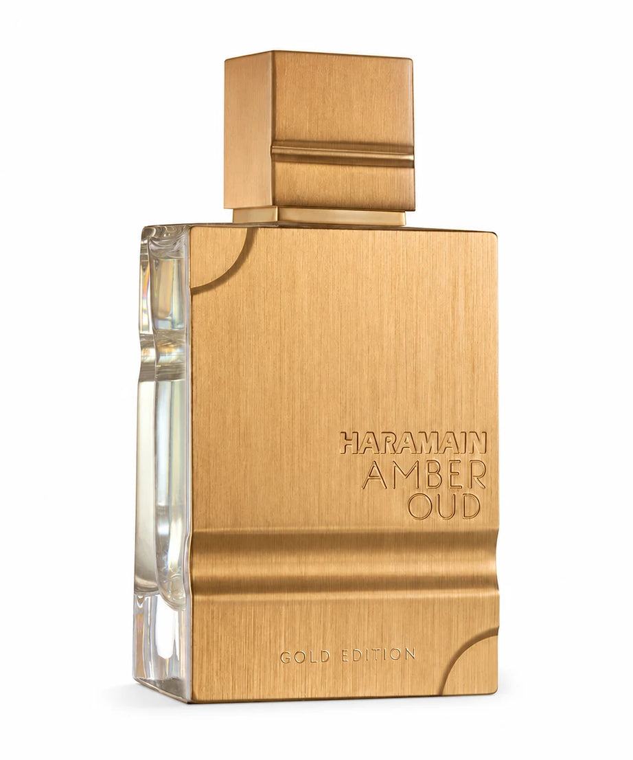 Al Haramain Amber Oud Gold Edition Eau de Parfum 60 ml bottle left angle on white background