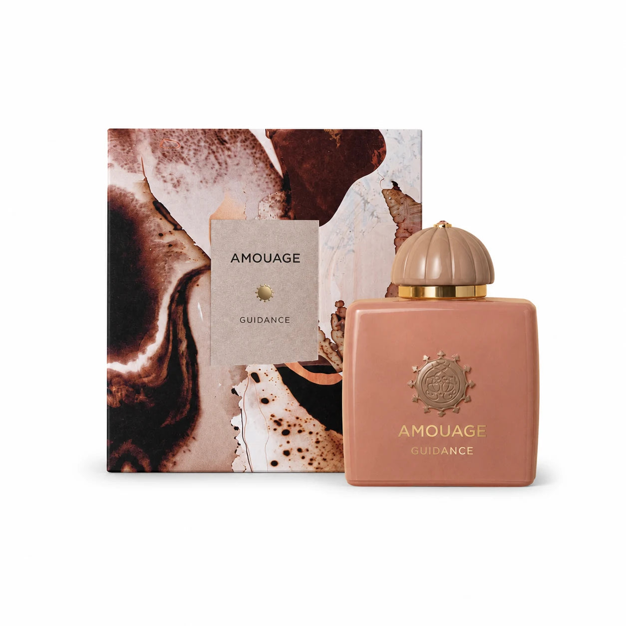 Amouage Guidance Eau de Parfum 100 ml bottle with matching presentation box on white background