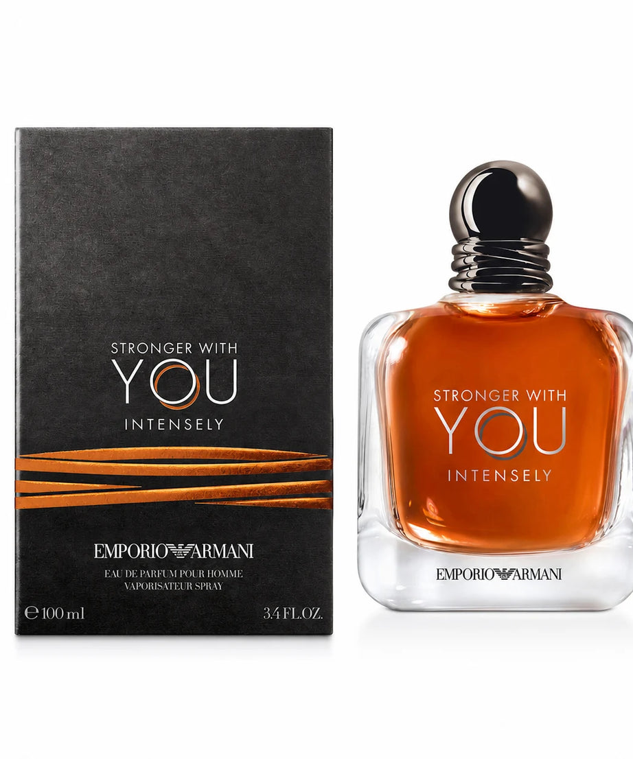 Emporio Armani Stronger With You Intensely Eau de Parfum 100 ml bottle with matching box