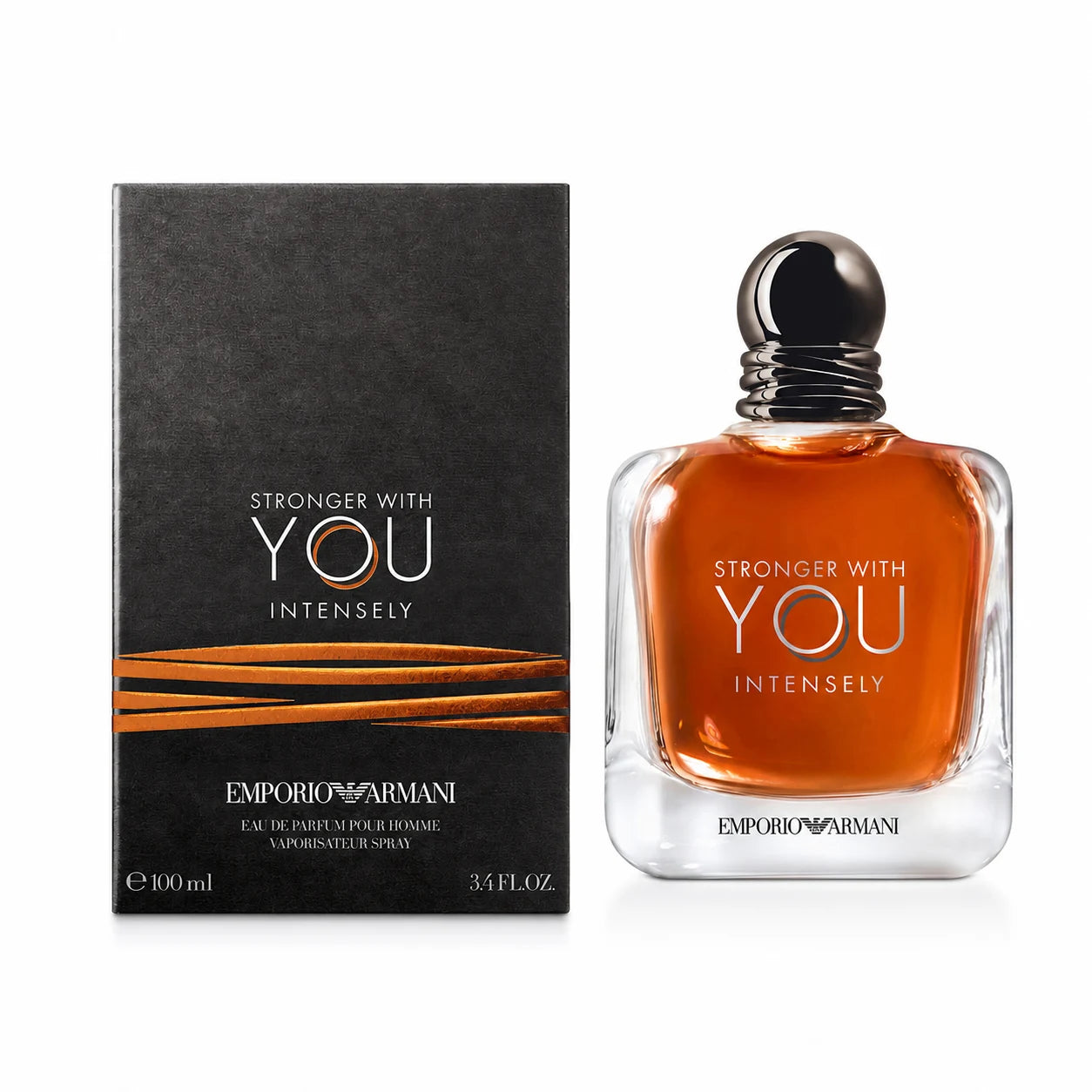 Emporio Armani Stronger With You Intensely Eau de Parfum 100 ml bottle with matching box