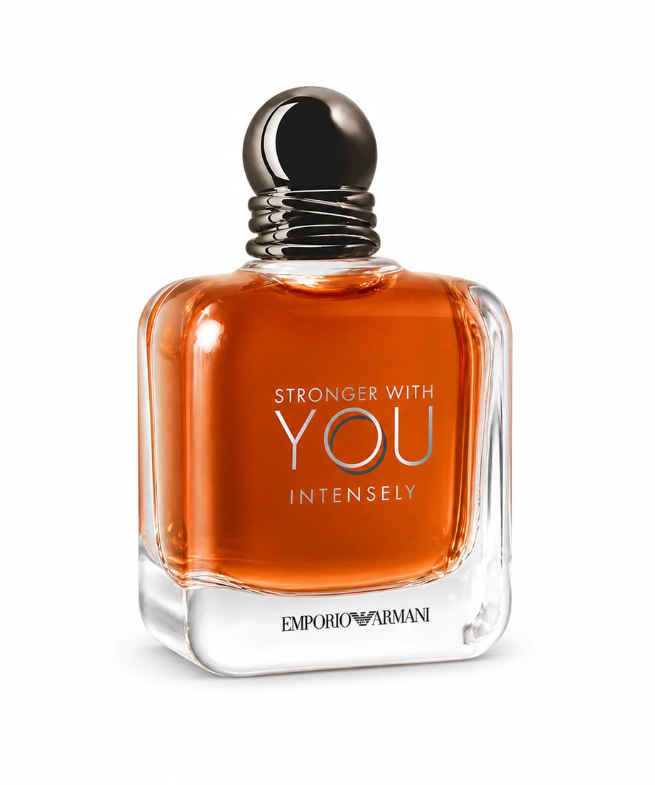 Emporio Armani Stronger With You Intensely Eau de Parfum 100 ml bottle left angle