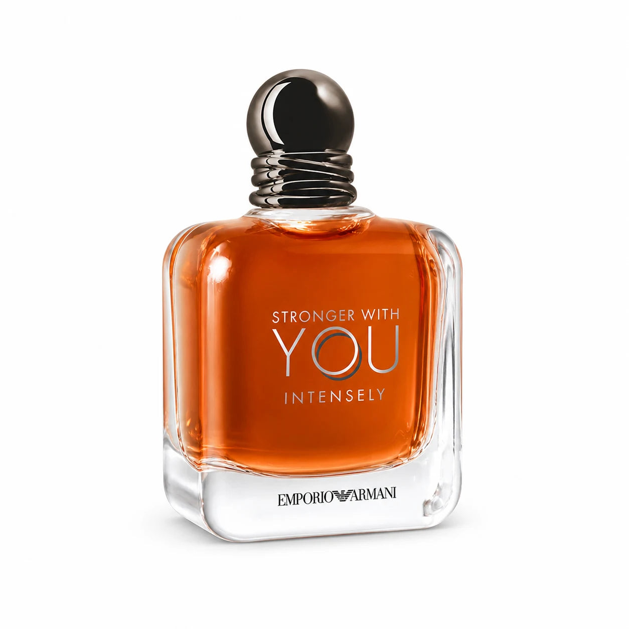 Emporio Armani Stronger With You Intensely Eau de Parfum 100 ml bottle left angle