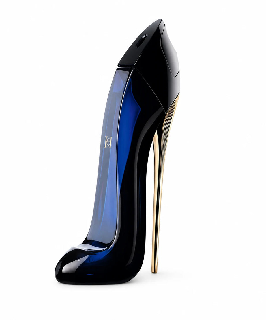 Carolina Herrera Good Girl Eau de Parfum 80 ml stiletto bottle left angle on white background