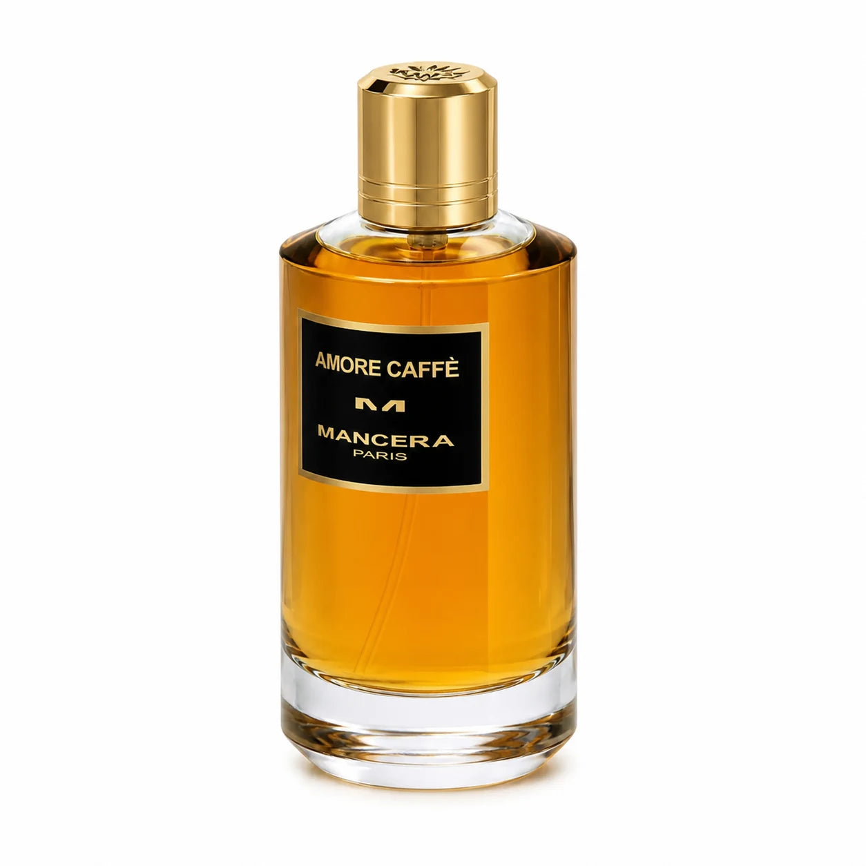 Mancera Amore Caffè Eau de Parfum 120 ml bottle right angle on white background