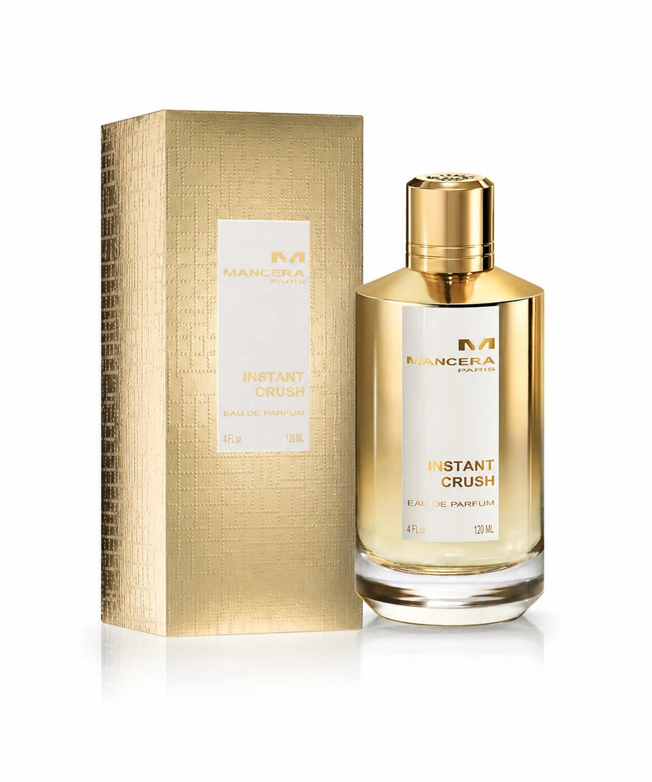 Mancera Instant Crush Eau de Parfum 120 ml bottle with matching box on white background