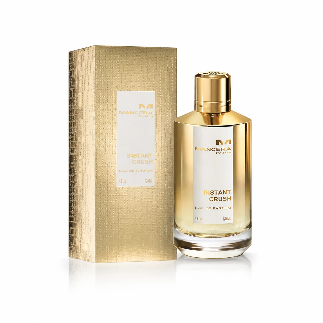 Mancera Instant Crush Eau de Parfum 120 ml bottle with matching box on white background
