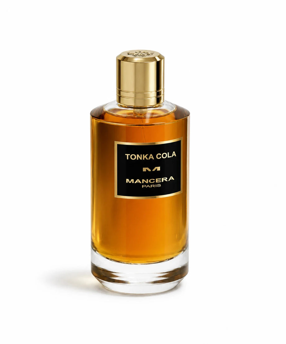 Mancera Tonka Cola Eau de Parfum 120 ml bottle left angle on white background