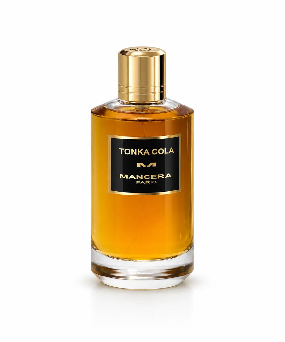 Mancera Tonka Cola Eau de Parfum 120 ml bottle right angle on white background