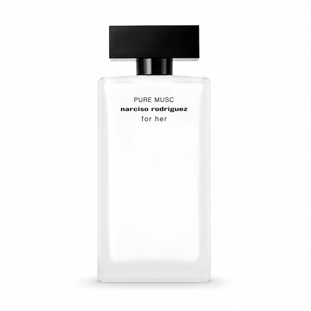 Narciso Rodriguez For Her Pure Musc Eau de Parfum 100 ml white bottle on white background
