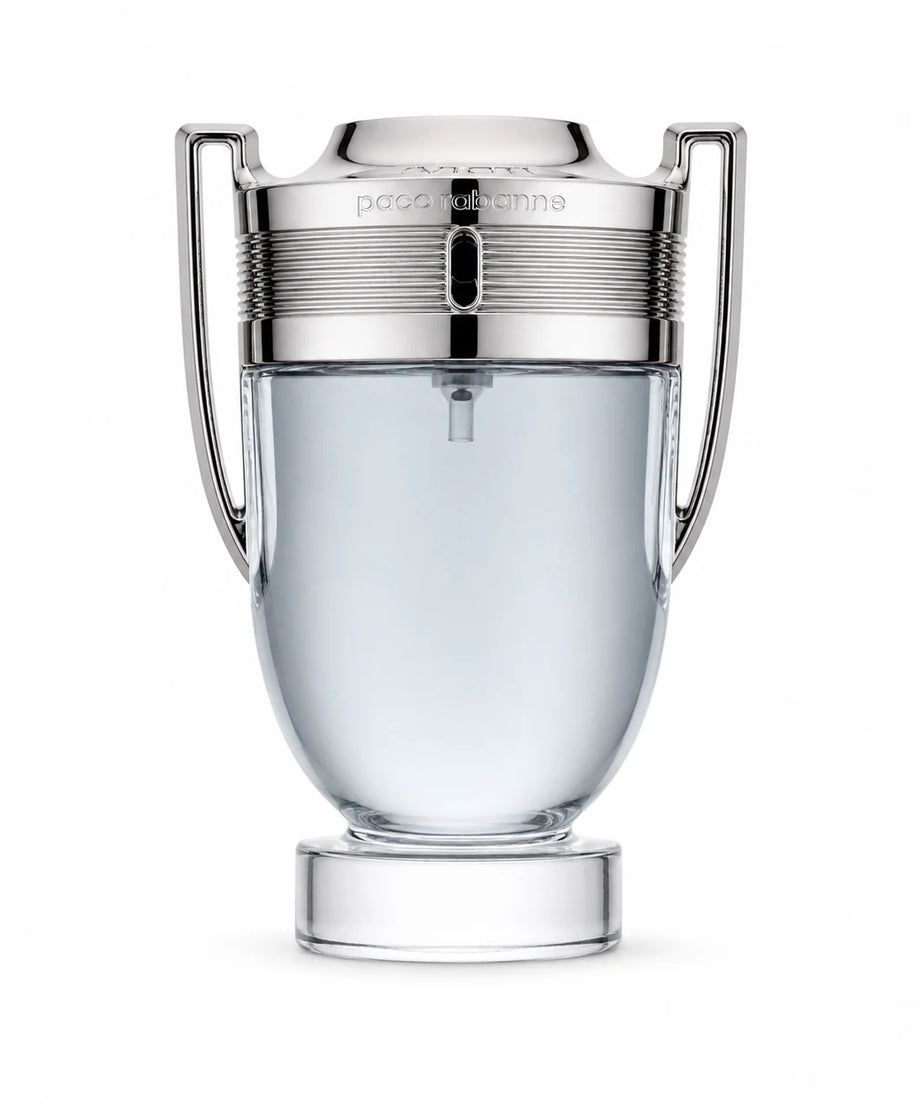 Rabanne Invictus Eau de Toilette 100 ml trophy bottle on white background