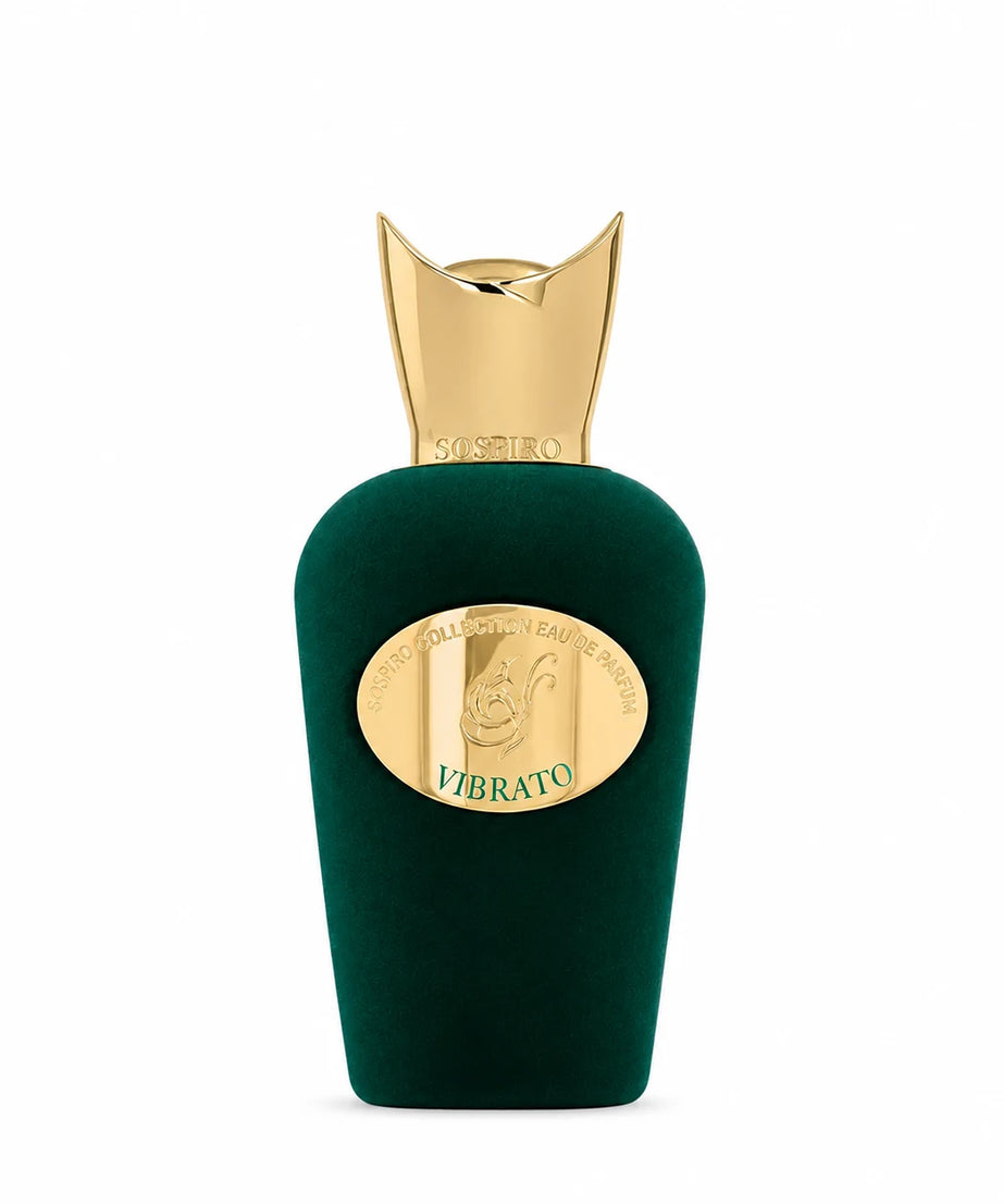 Sospiro Vibrato Eau de Parfum 100 ml green velvet bottle on white background