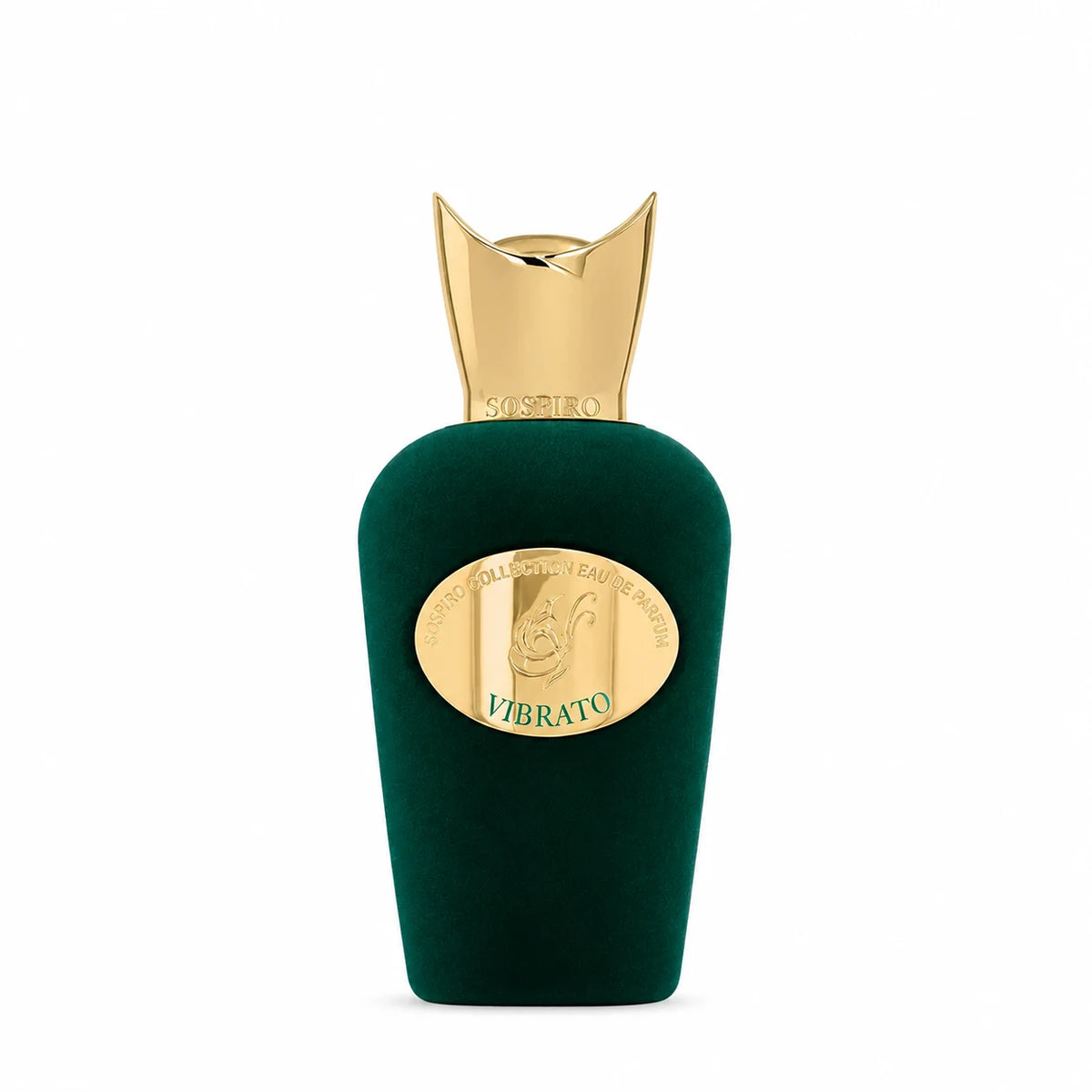 Sospiro Vibrato Eau de Parfum 100 ml green velvet bottle on white background
