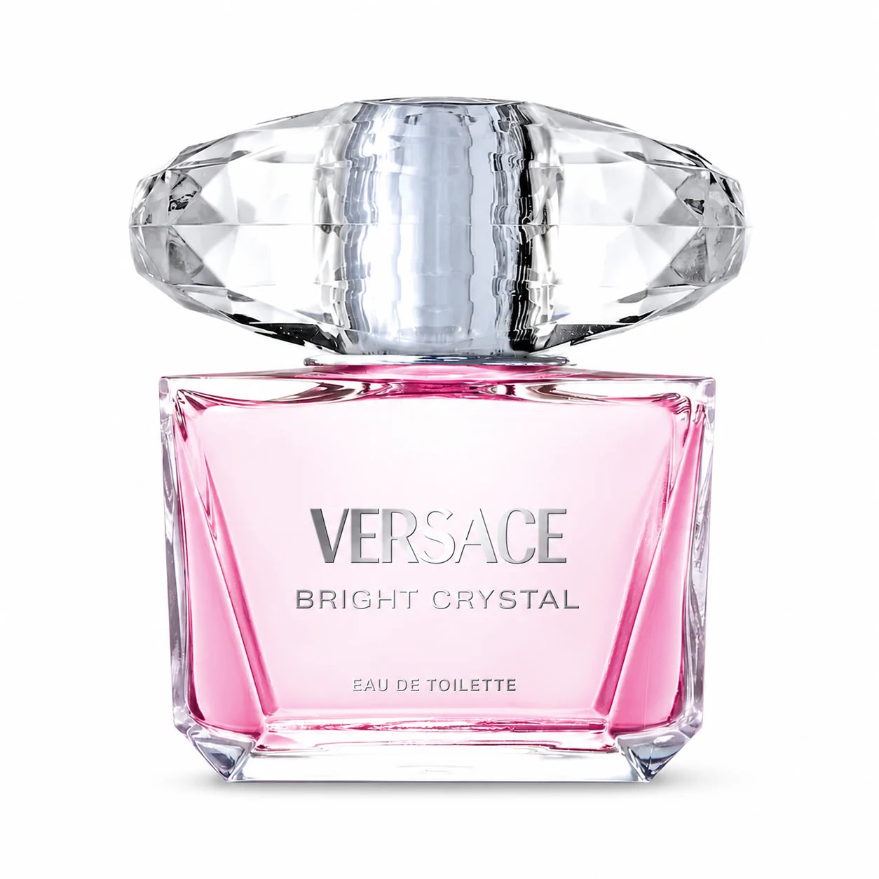 Versace Bright Crystal Eau de Toilette 90 ml bottle front view on white background